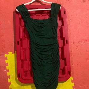Chic Forest Green Mini Dress